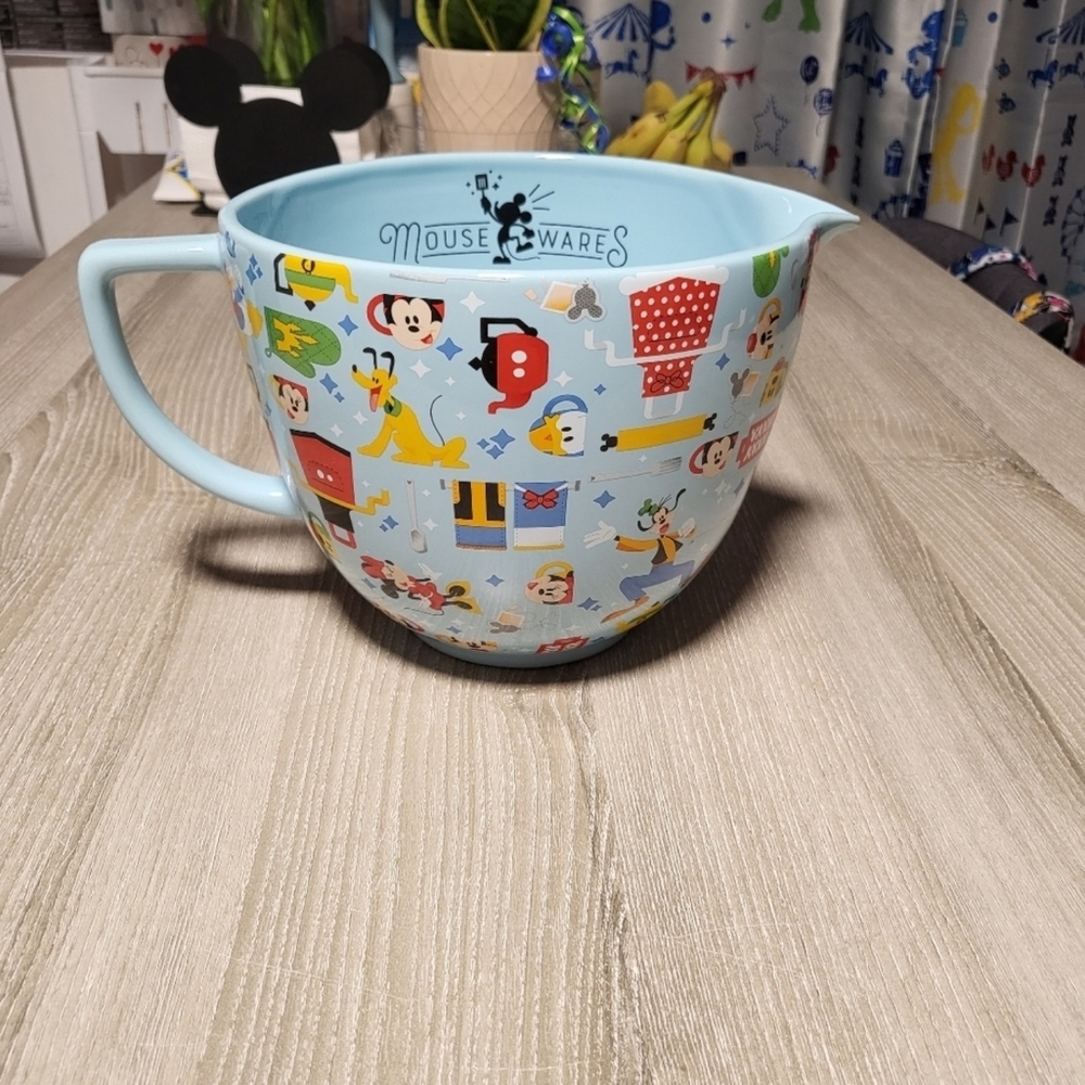 Disney Mousewares Blue Mixing Bowl Ceramic New